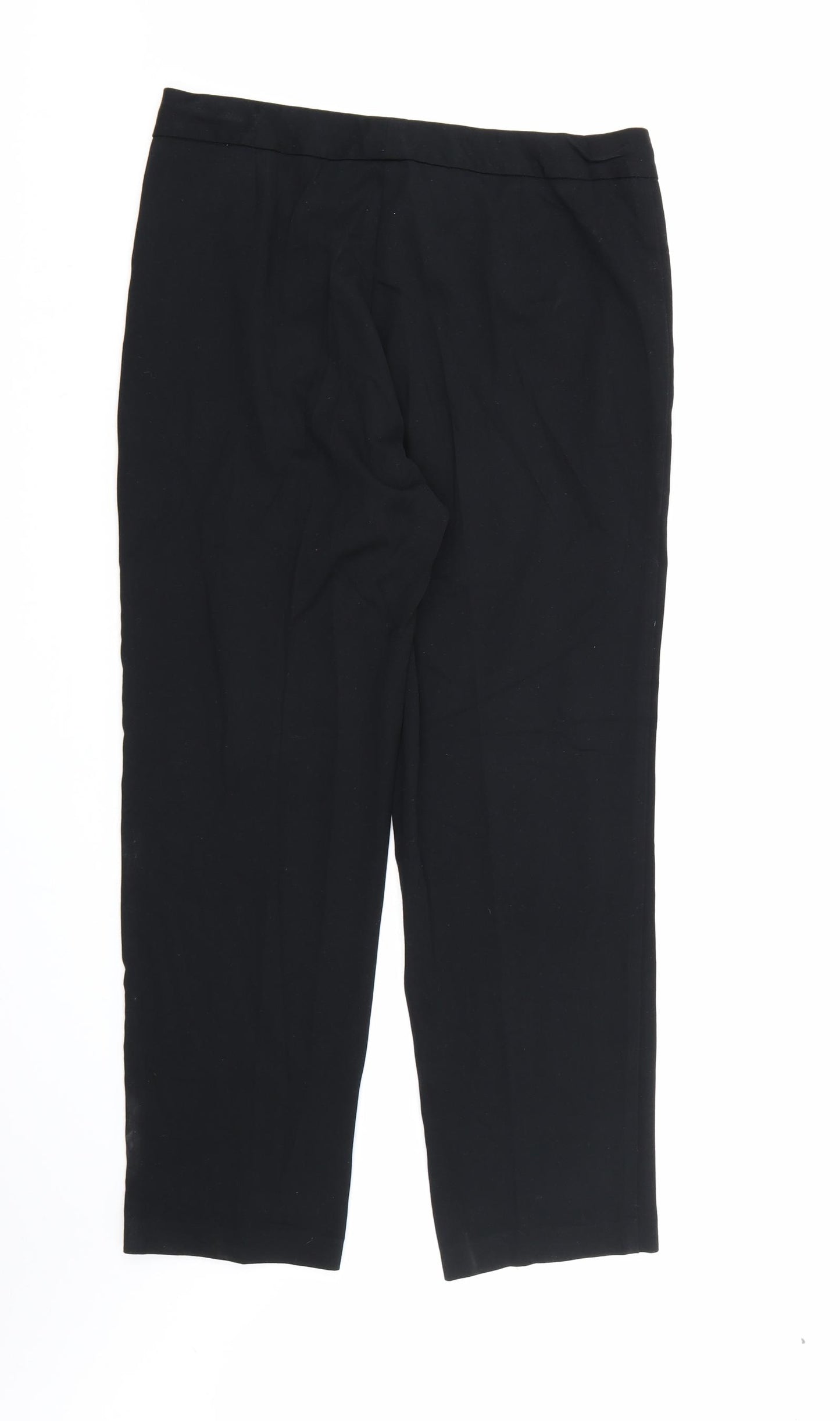Marks and Spencer Womens Black  Rayon Dress Pants Trousers Size 14 L30 in