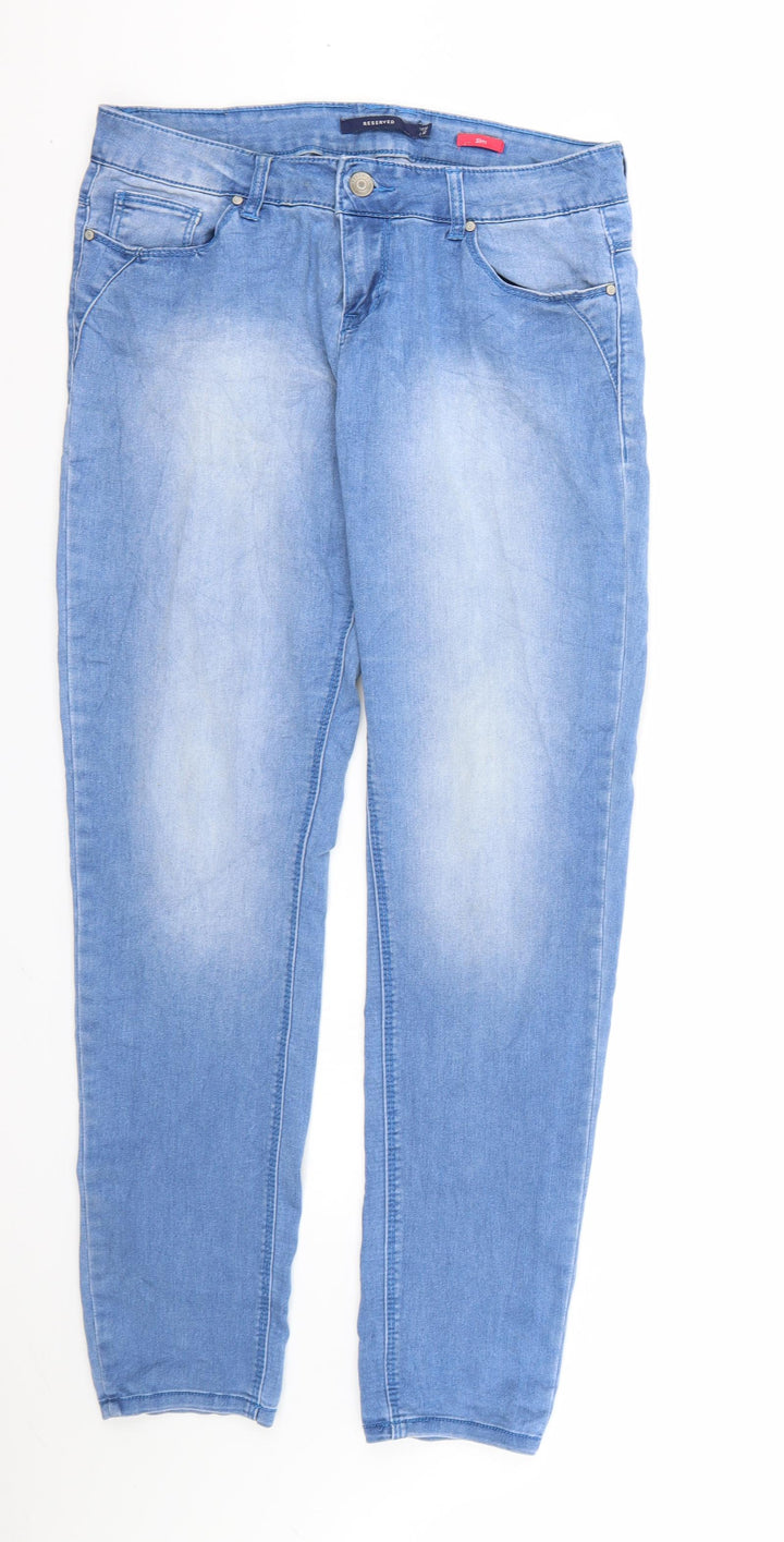 Resereved Womens Blue Denim Skinny Jeans Size 33 in L32 in