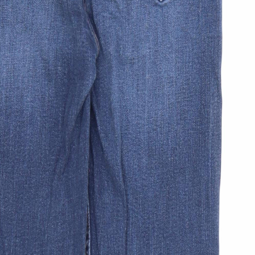 Marks and Spencer Womens Blue  Denim Straight Jeans Size 12 L28 in