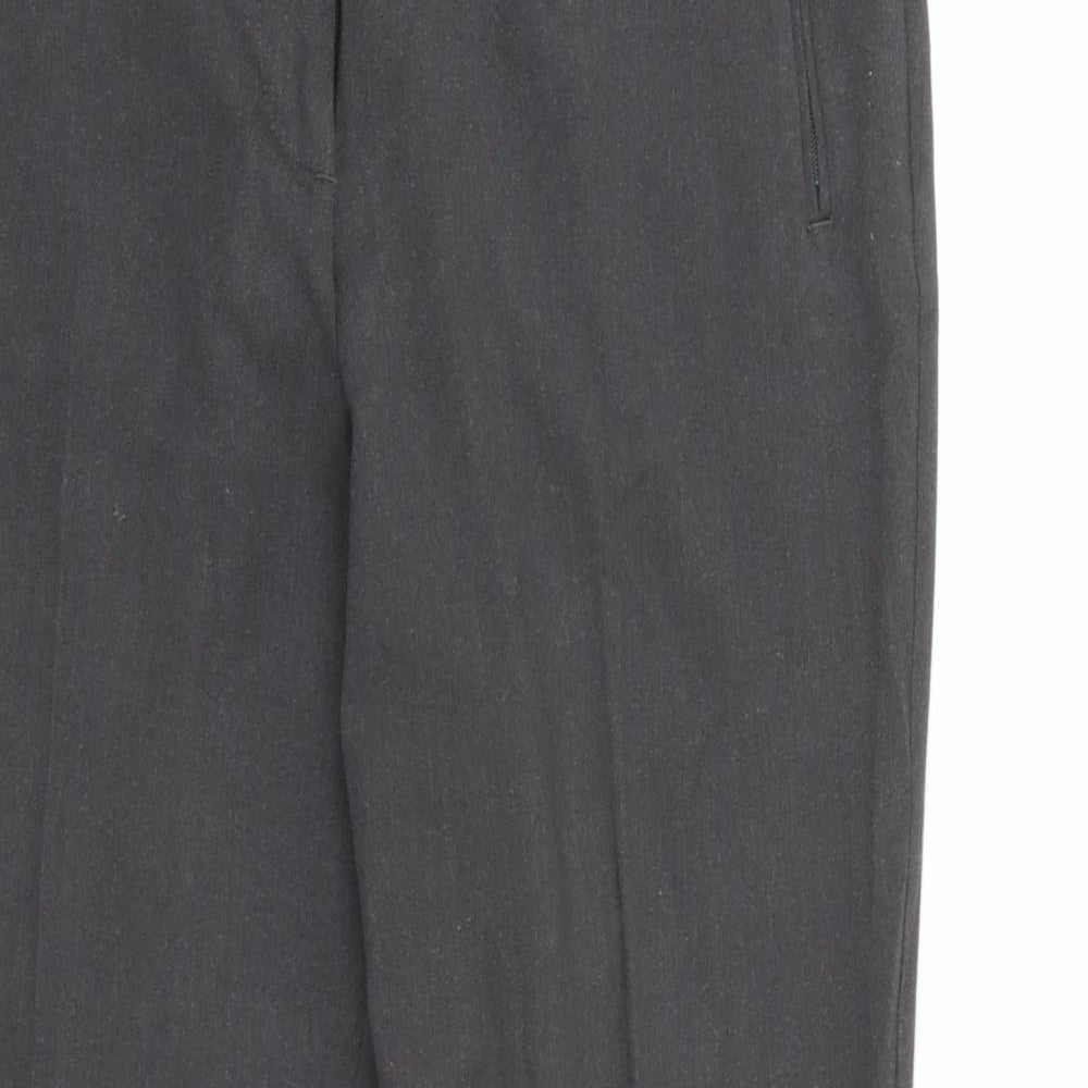 Marks and Spencer Womens Grey  Rayon Dress Pants Trousers Size 10 L28 in