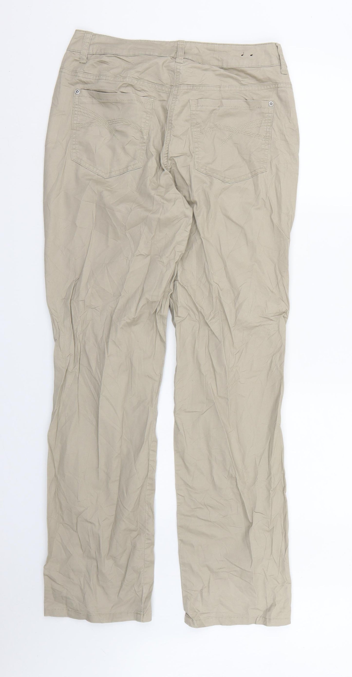 Preworn Womens Beige   Chino Trousers Size 8 L32 in
