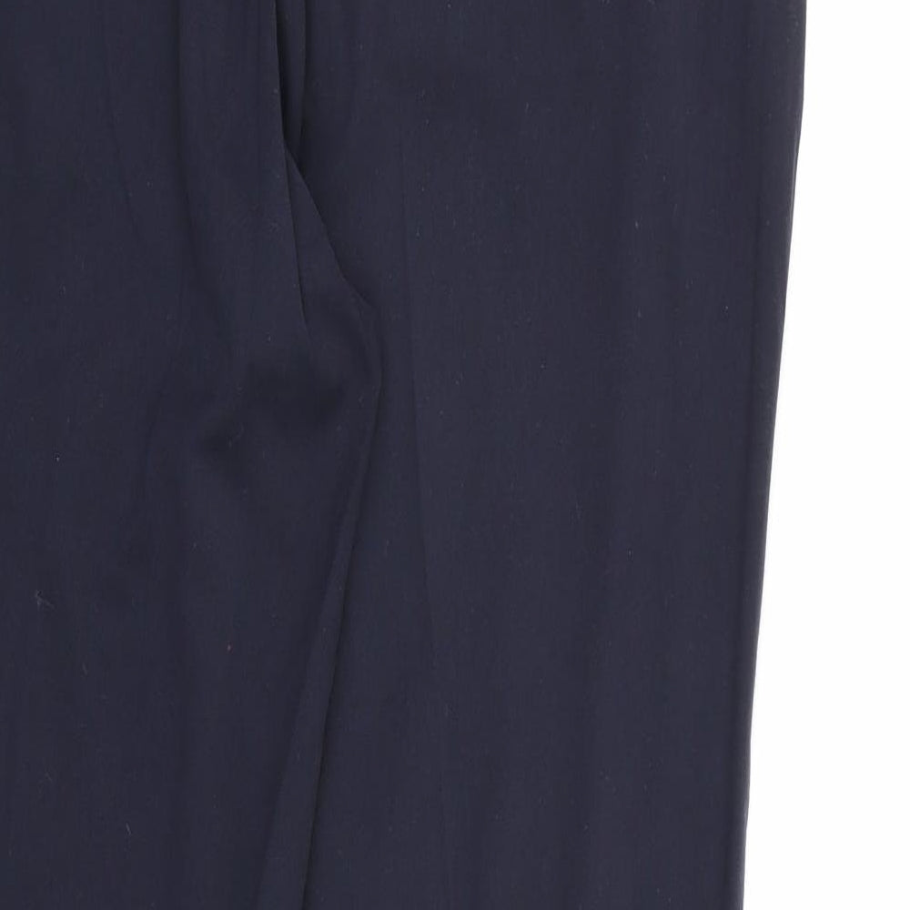 Marks and Spencer Womens Blue  Rayon Dress Pants Trousers Size 14 L29 in
