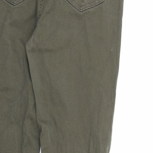 Papaya Womens Green  Denim Straight Jeans Size 12 L29 in