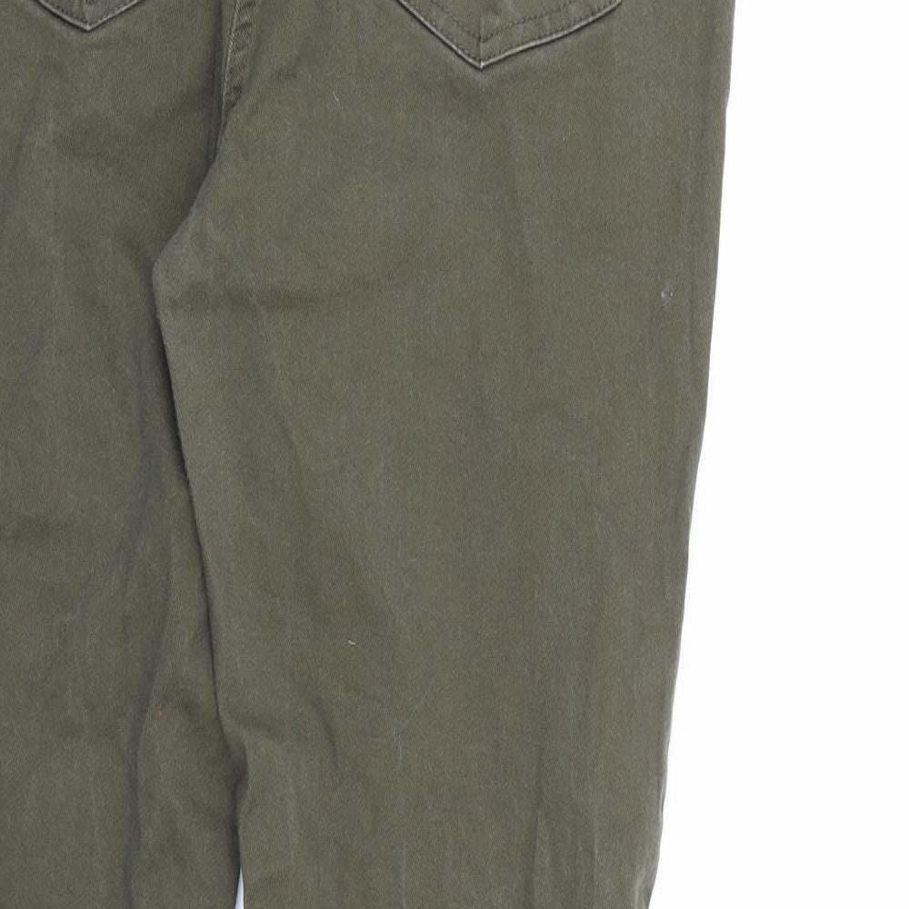 Papaya Womens Green  Denim Straight Jeans Size 12 L29 in