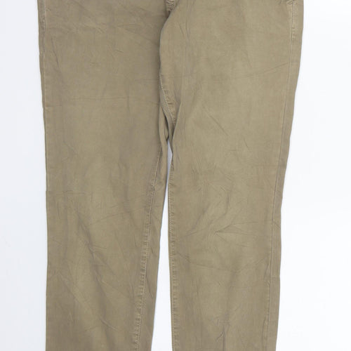 Cambio Womens Green  Denim Straight Jeans Size 10 L31 in