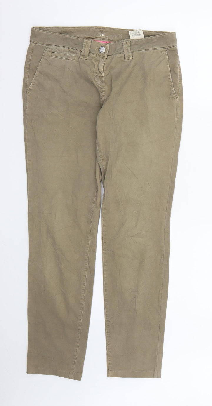Cambio Womens Green  Denim Straight Jeans Size 10 L31 in