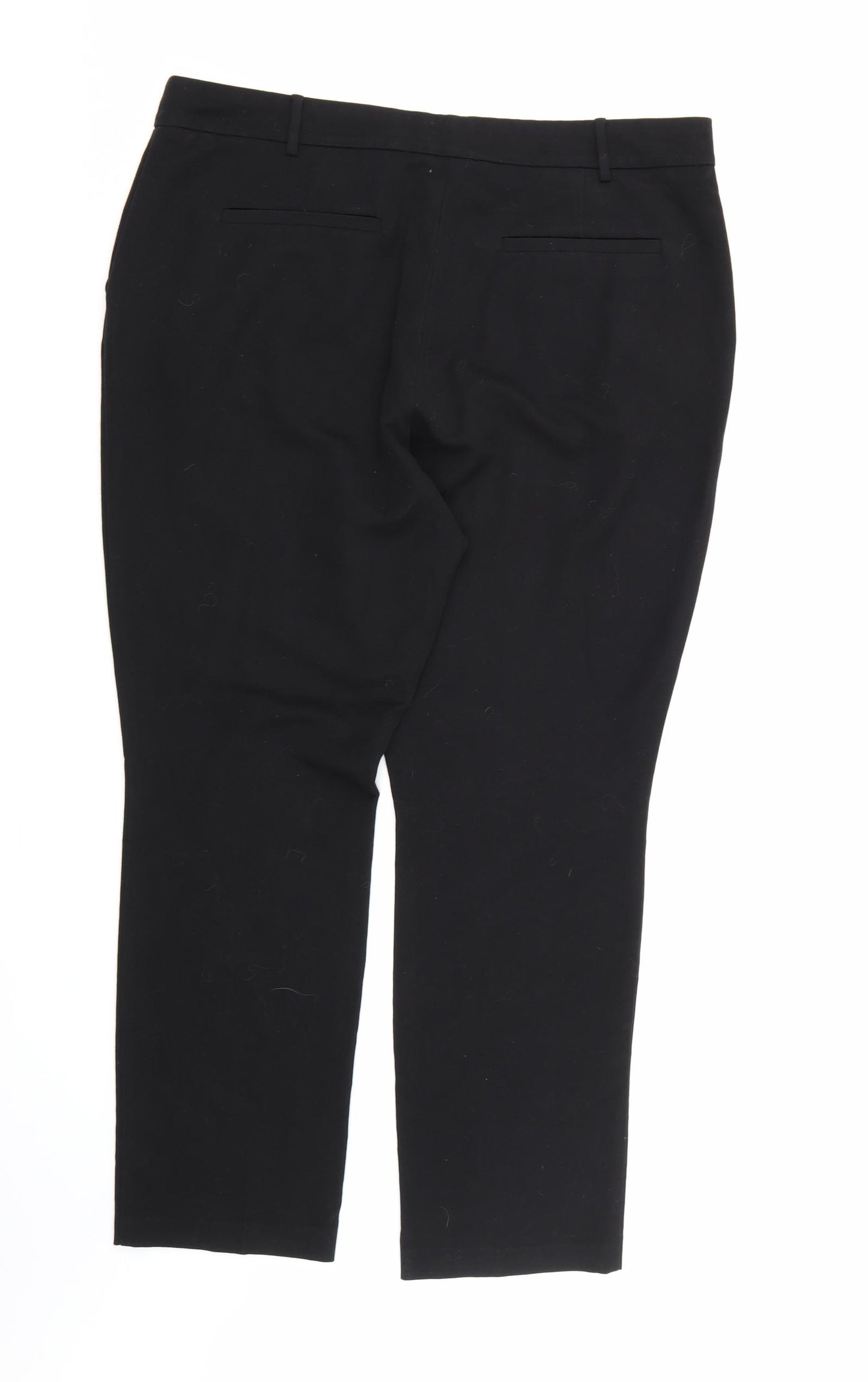 Papaya Womens Black  Rayon Dress Pants Trousers Size 16 L29 in
