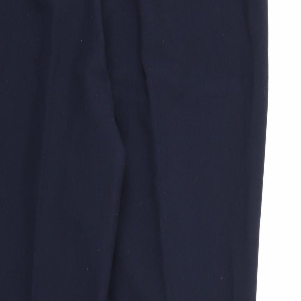 Preworn Womens Blue  Rayon Dress Pants Trousers Size 10 L27 in