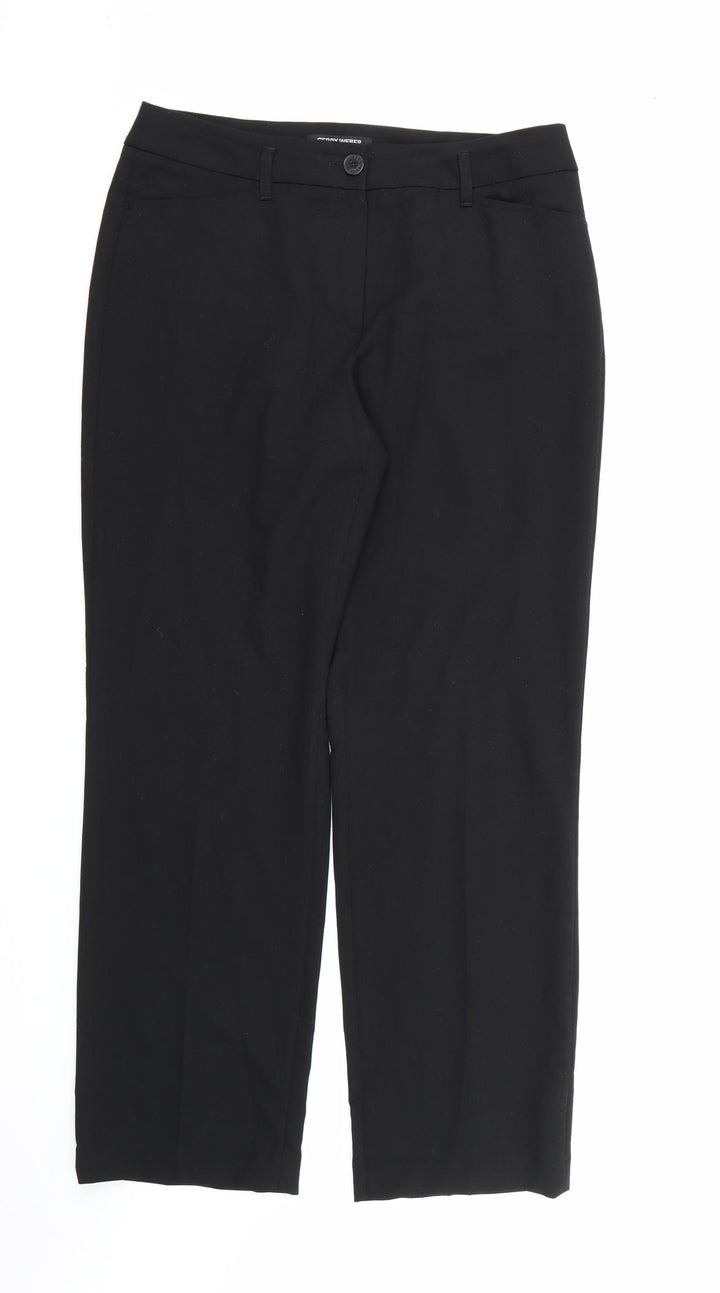 Gerry Weber Womens Black Rayon Dress Pants Trousers Size 34 in L31 in