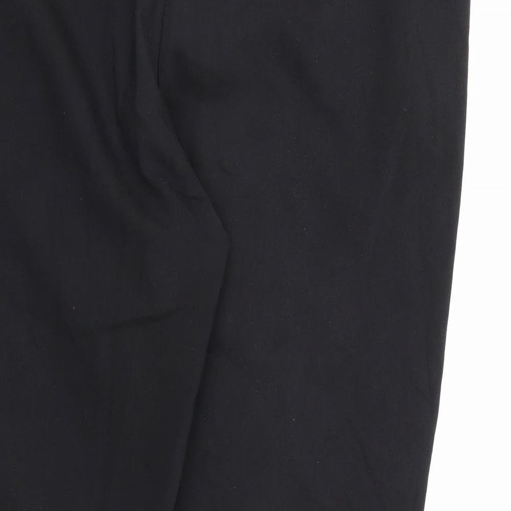 Wallis Womens Black  Rayon Dress Pants Trousers Size 16 L27 in