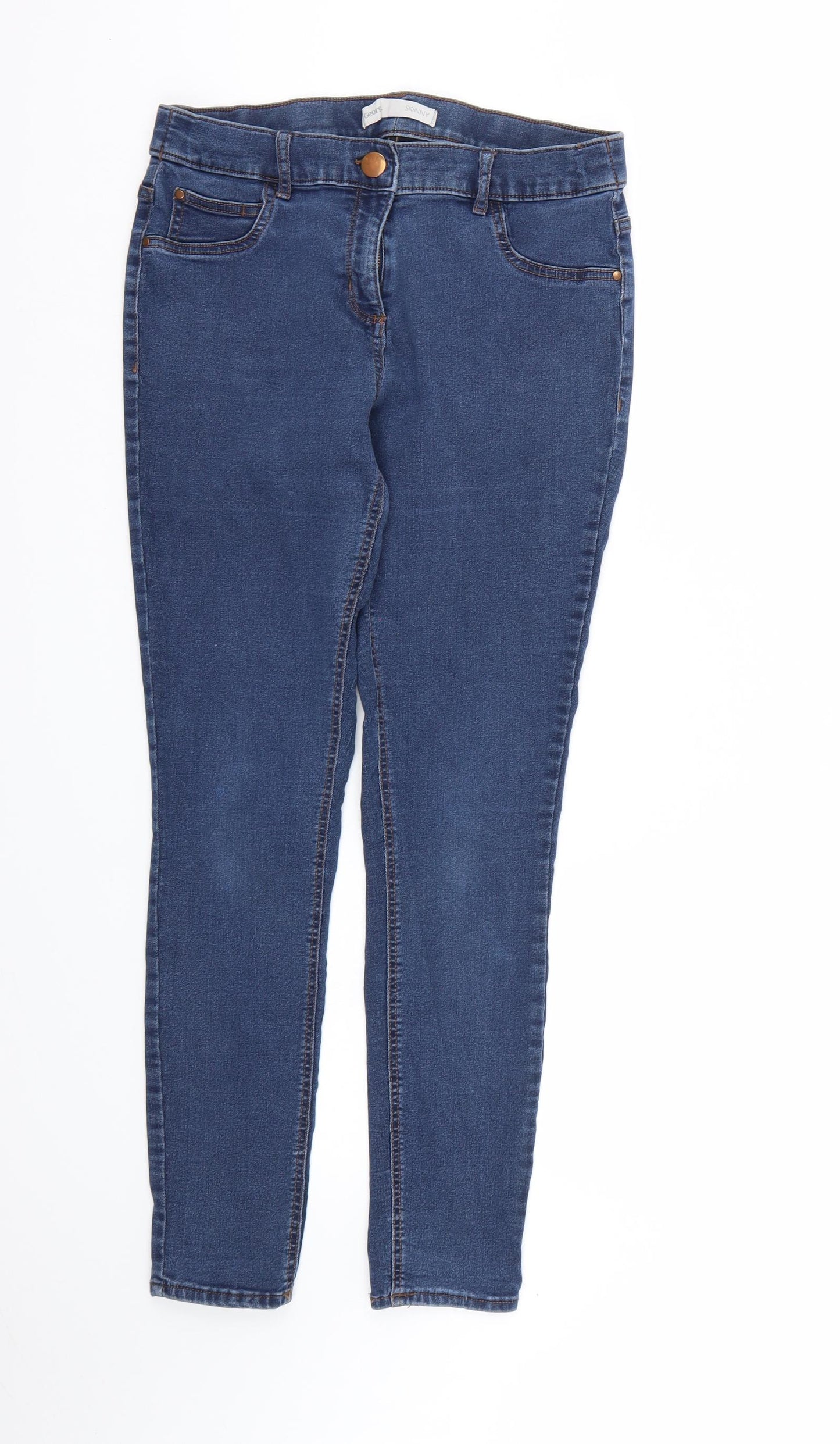 George Womens Blue  Denim Skinny Jeans Size 14 L29 in