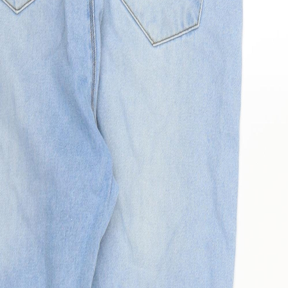 Boohoo Womens Blue  Denim Boyfriend Jeans Size 12 L25 in
