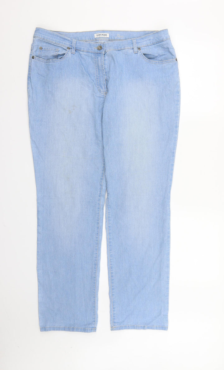 Gerry Weber Womens Blue Denim Straight Jeans Size 38 in L30 in