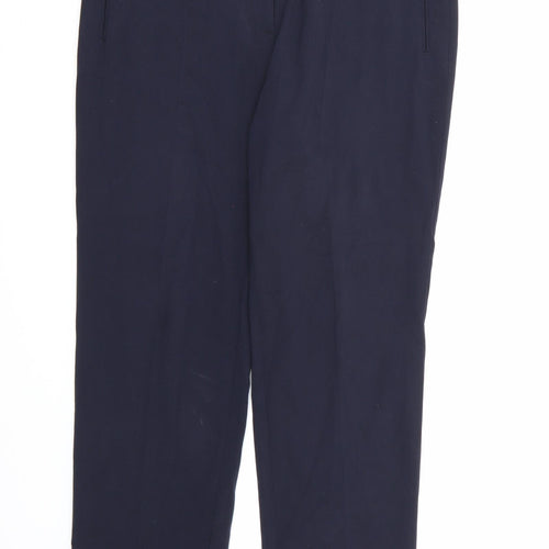Marks and Spencer Womens Blue  Rayon Dress Pants Trousers Size 14 L28 in