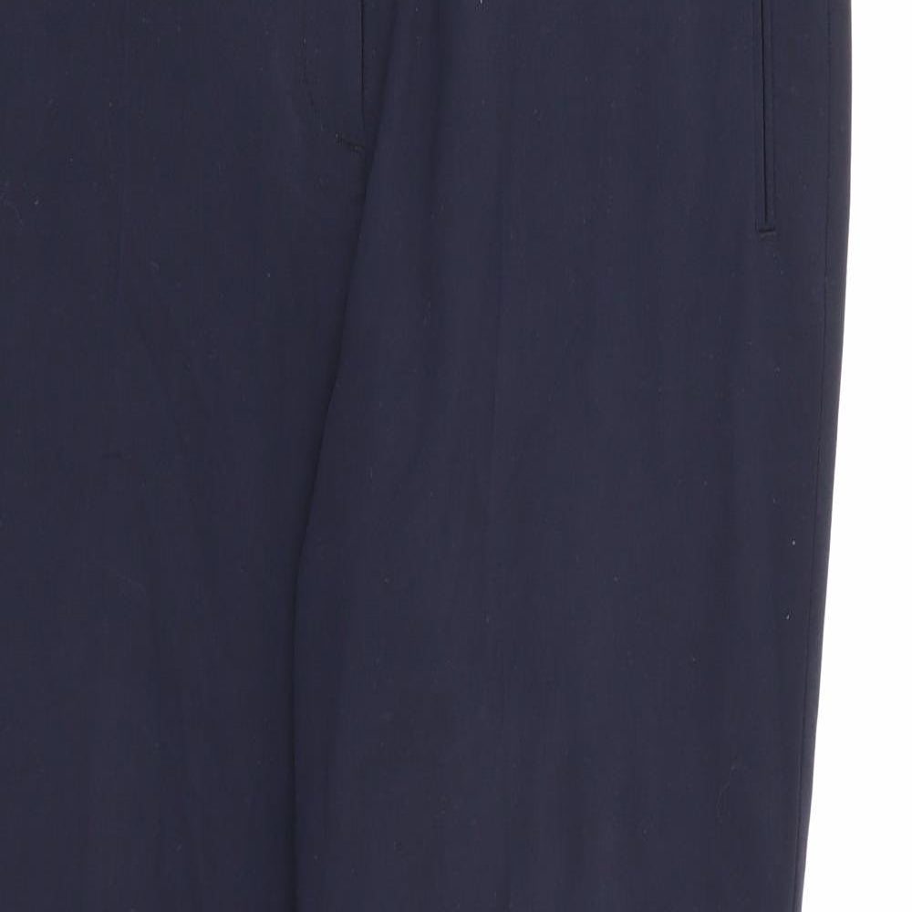 Marks and Spencer Womens Blue  Rayon Dress Pants Trousers Size 14 L28 in