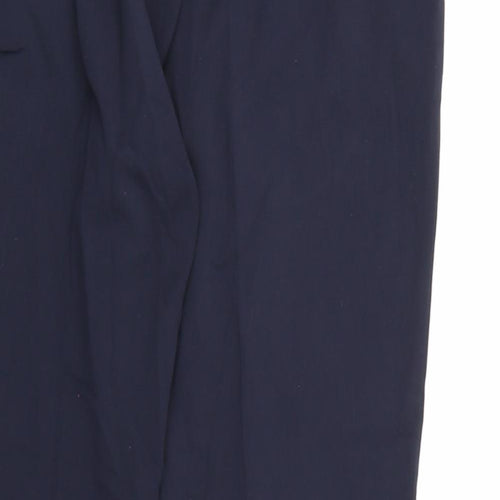 Marks and Spencer Womens Blue  Rayon Dress Pants Trousers Size 14 L28 in