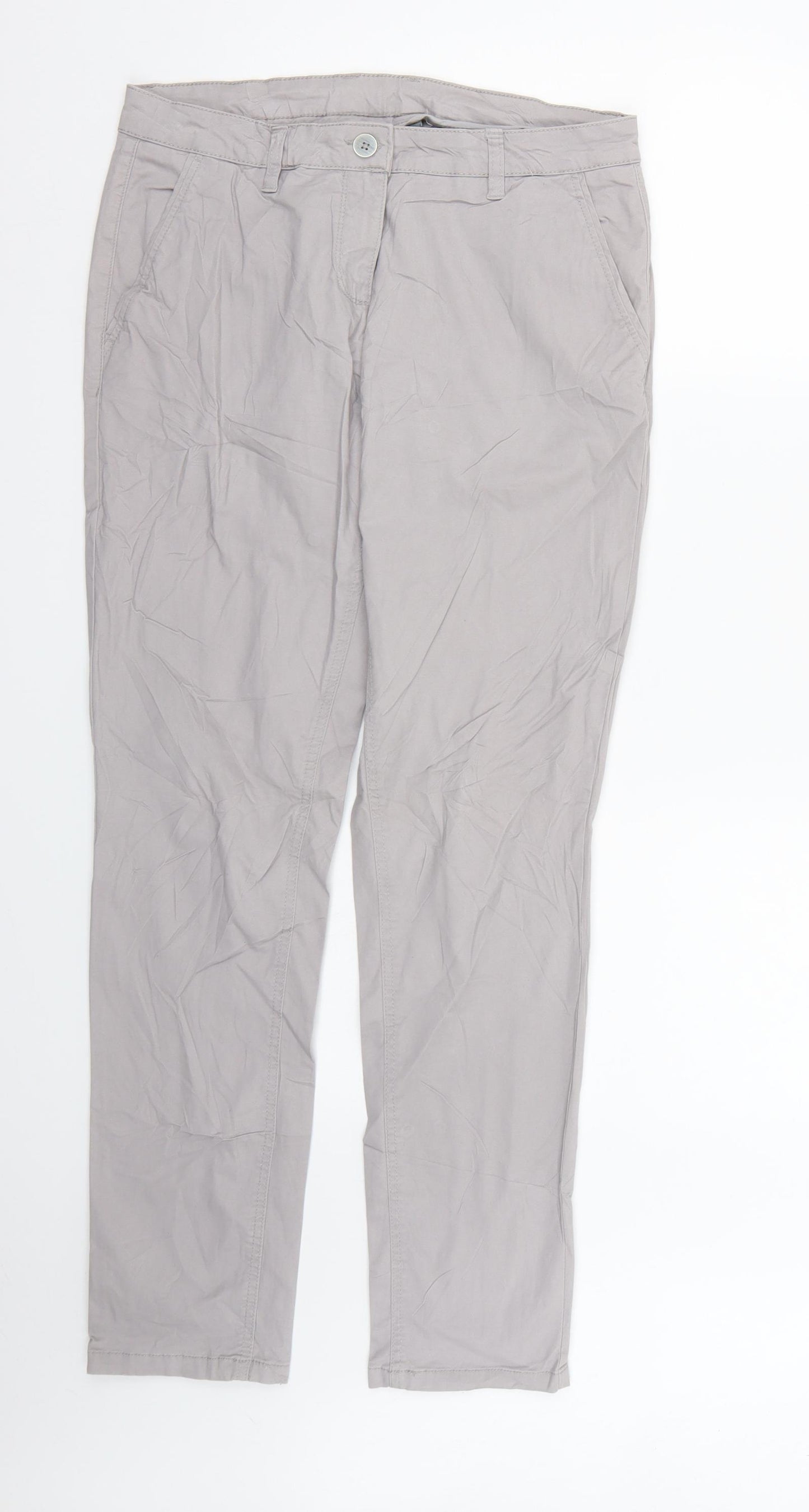 Blue motion Womens Grey   Chino Trousers Size 10 L31 in