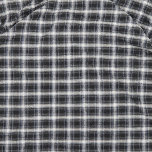 Boohoo Womens Black Check  Shirt Dress  Size 16