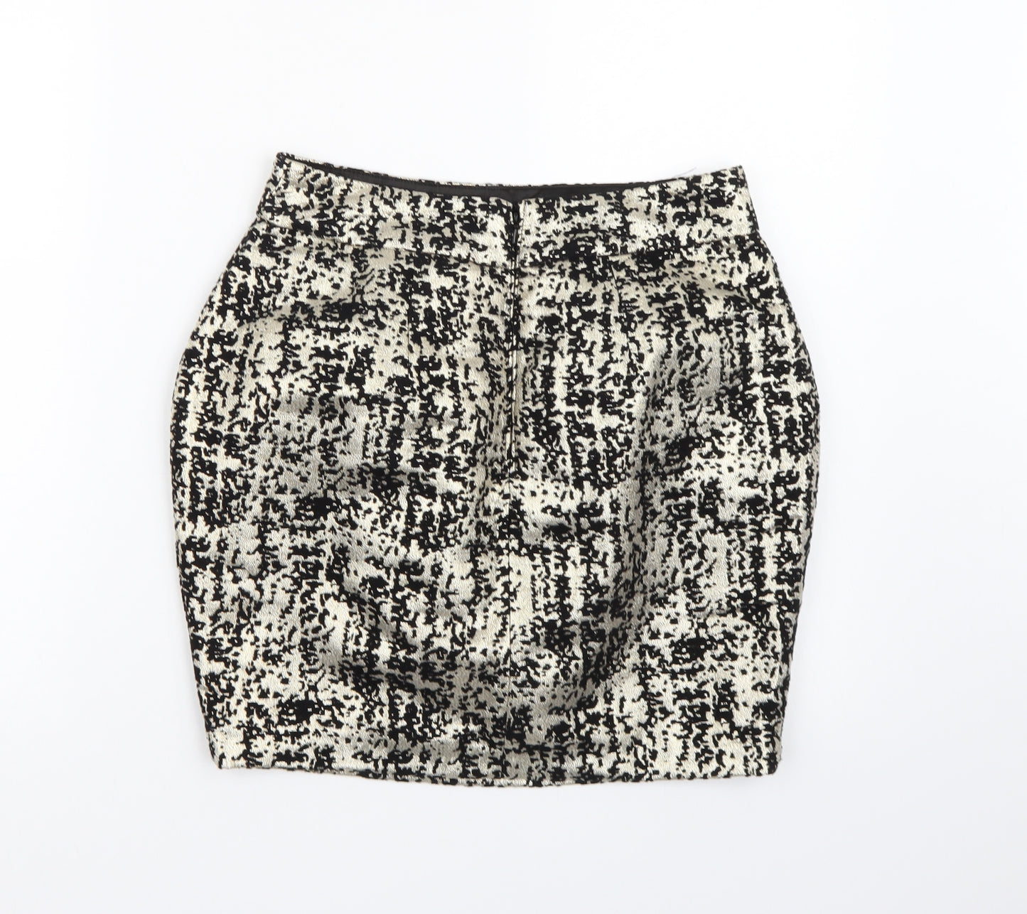 Lipsy Womens Black Geometric  A-Line Skirt Size 30 in