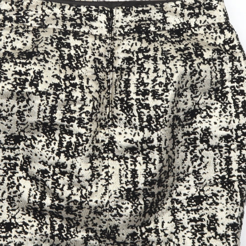 Lipsy Womens Black Geometric  A-Line Skirt Size 30 in