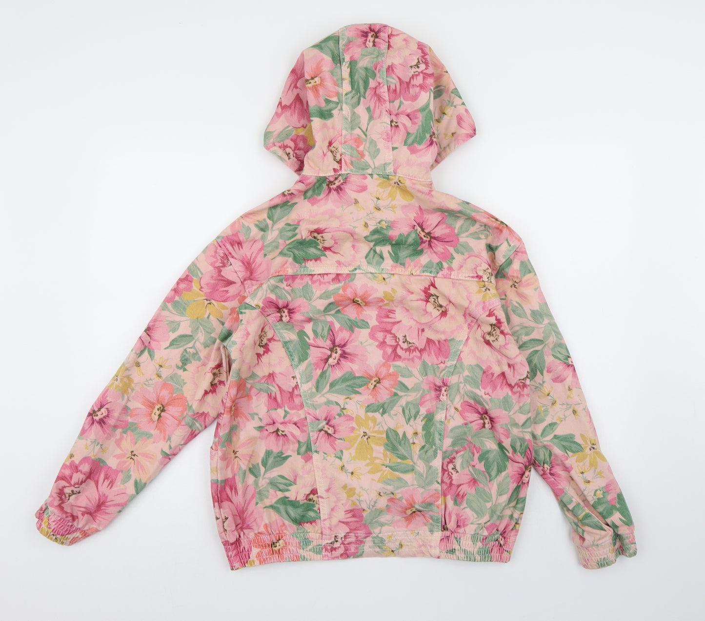 Urban Outfitters Womens Pink Floral Denim Jacket  Size XS