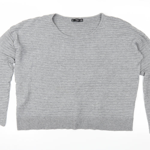 Mango Womens Grey  Knit Pullover Jumper Size S