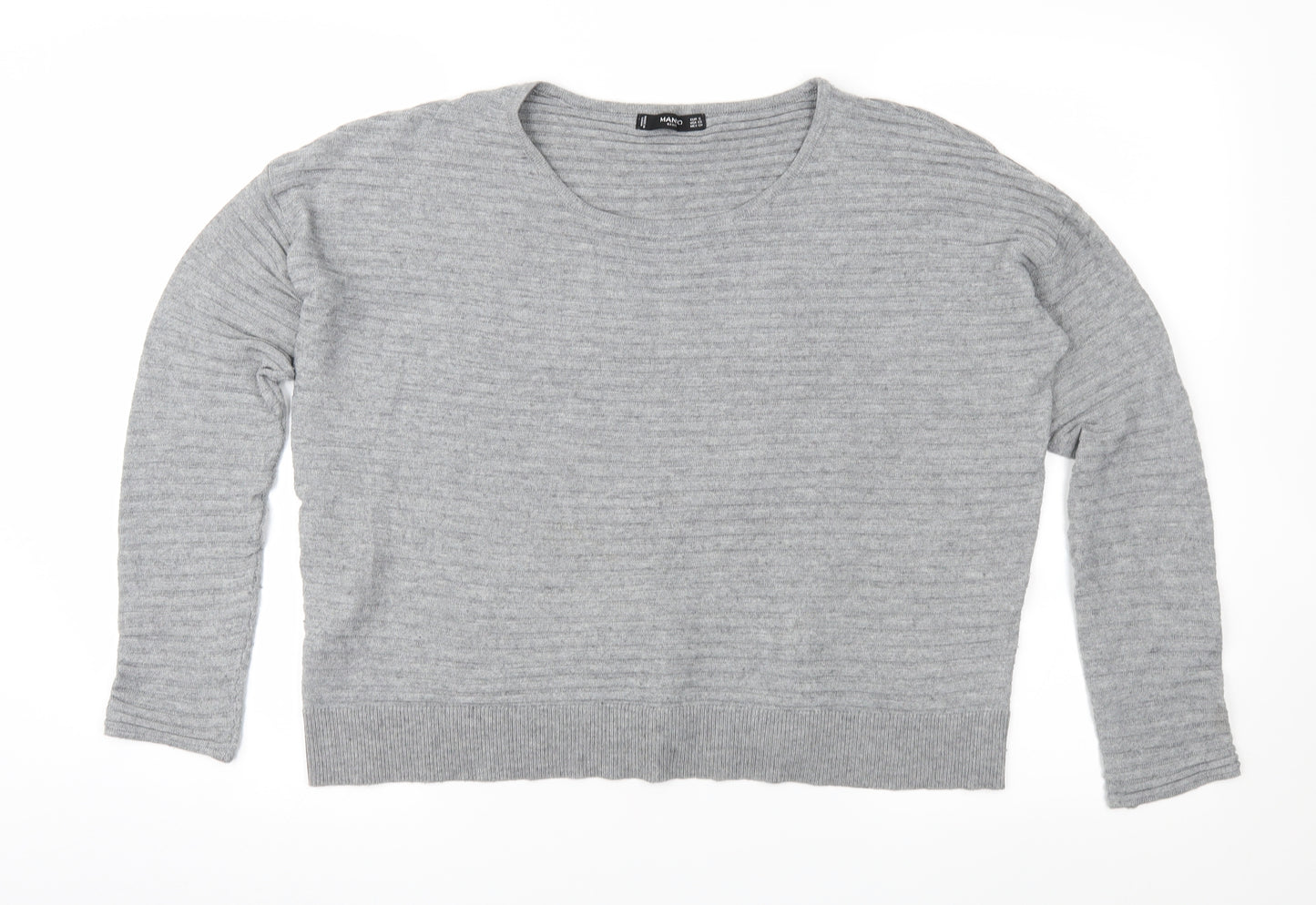 Mango Womens Grey  Knit Pullover Jumper Size S