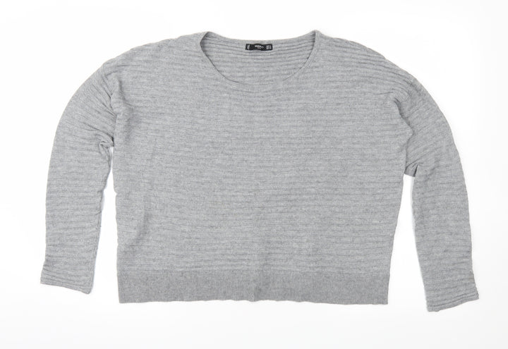 Mango Womens Grey Knit Pullover Jumper Size S
