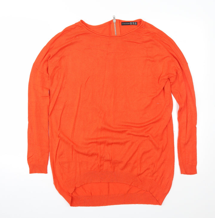 Atmosphere Womens Orange  Knit Pullover Jumper Size XS