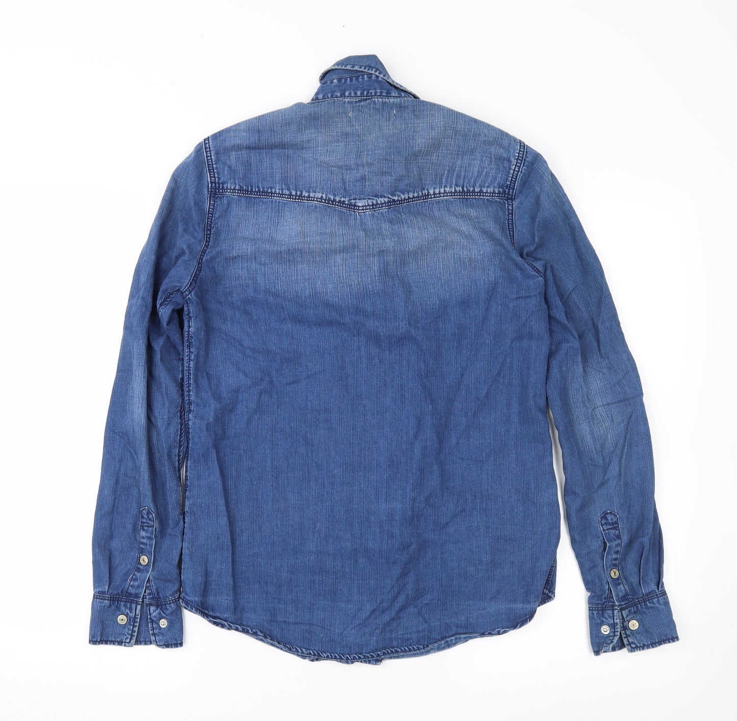 Mango Womens Blue   Basic Button-Up Size XS