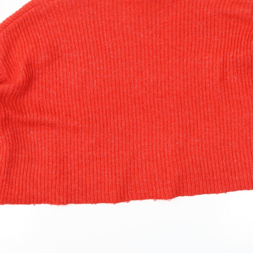 Divided Womens Orange  Knit Pullover Jumper Size S