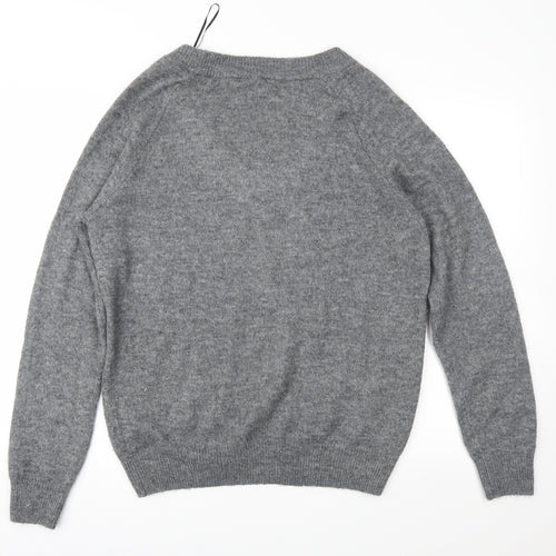 H&M Mens Grey  Knit Pullover Jumper Size S