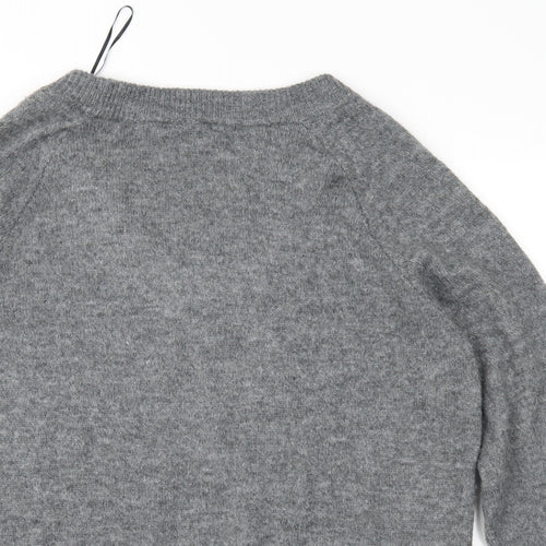 H&M Mens Grey  Knit Pullover Jumper Size S