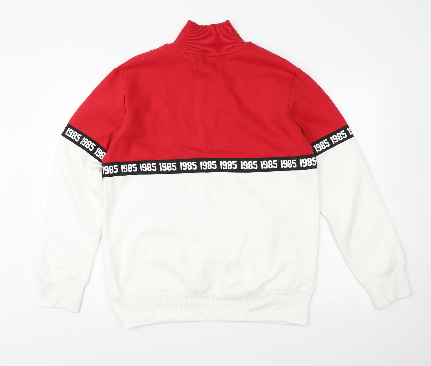Primark Mens Red Geometric  Pullover Sweatshirt Size L