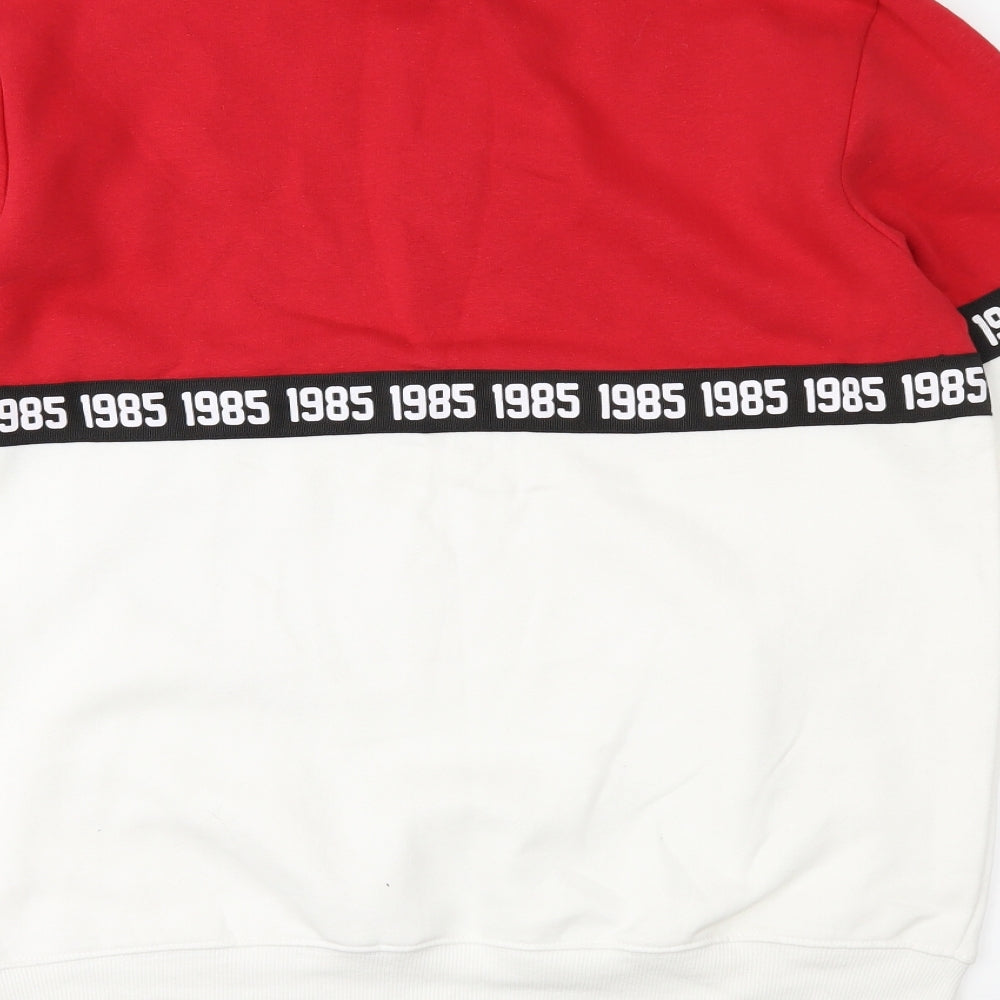 Primark Mens Red Geometric  Pullover Sweatshirt Size L