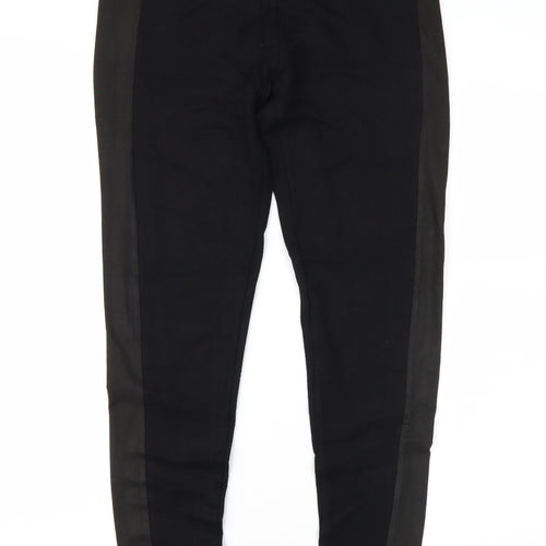 TU Womens Black  Blended Fabric Carrot Leggings Size 12 L26.5 in