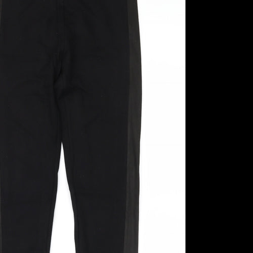 TU Womens Black  Blended Fabric Carrot Leggings Size 12 L26.5 in