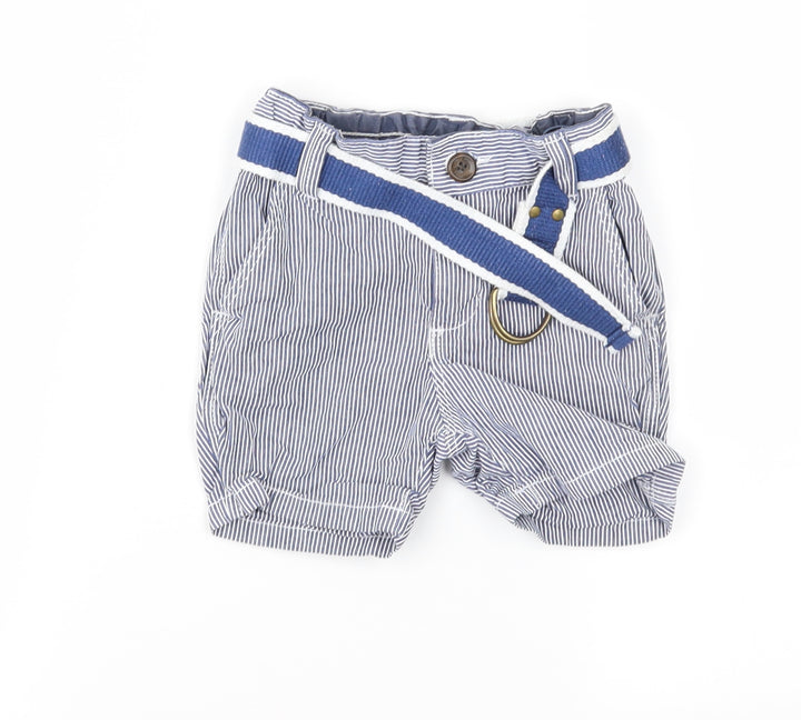 H&M Boys Blue Striped Cropped Trousers Size 3-6 Months