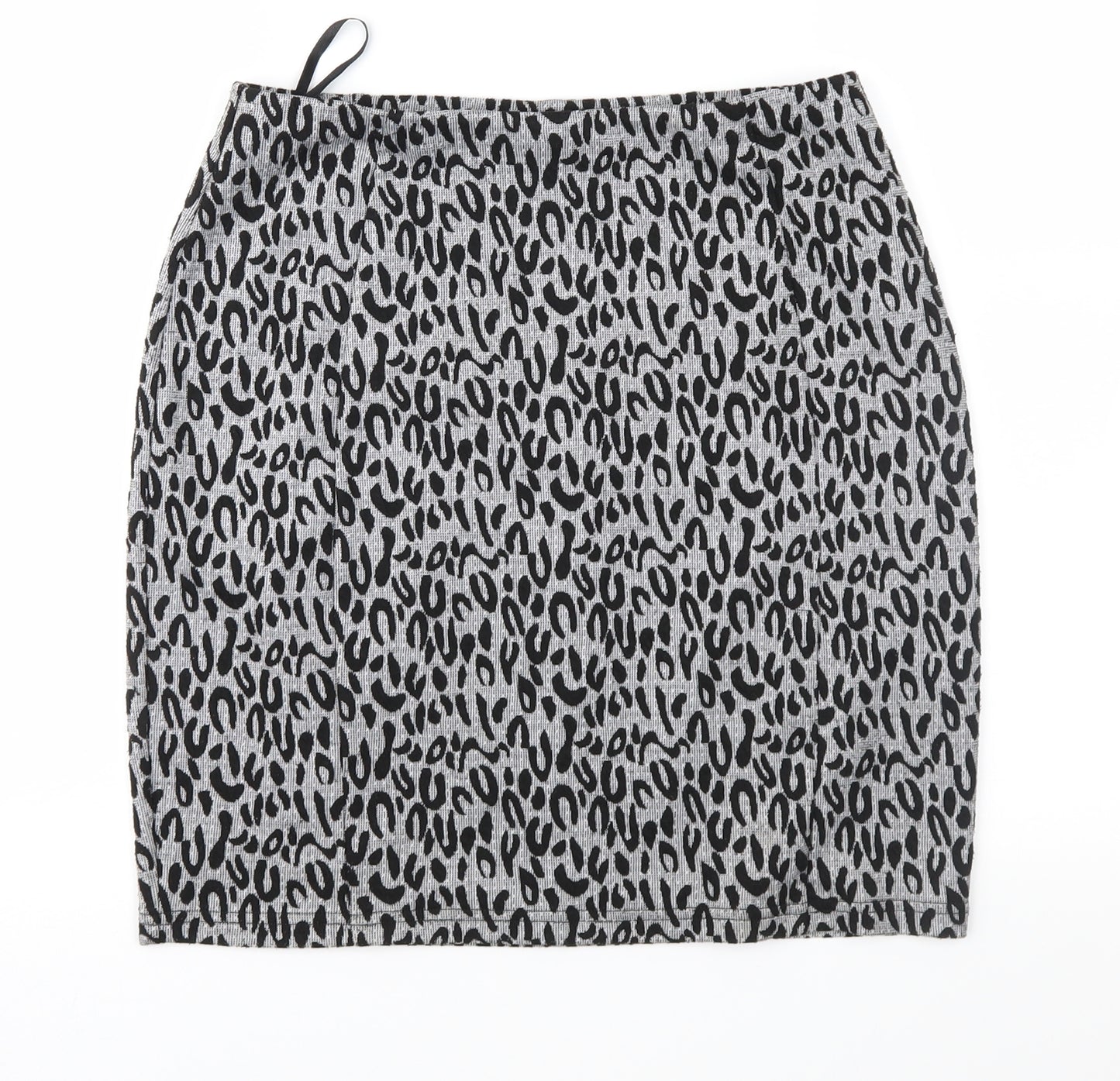 Papaya Womens Grey Animal Print  Straight & Pencil Skirt Size 10