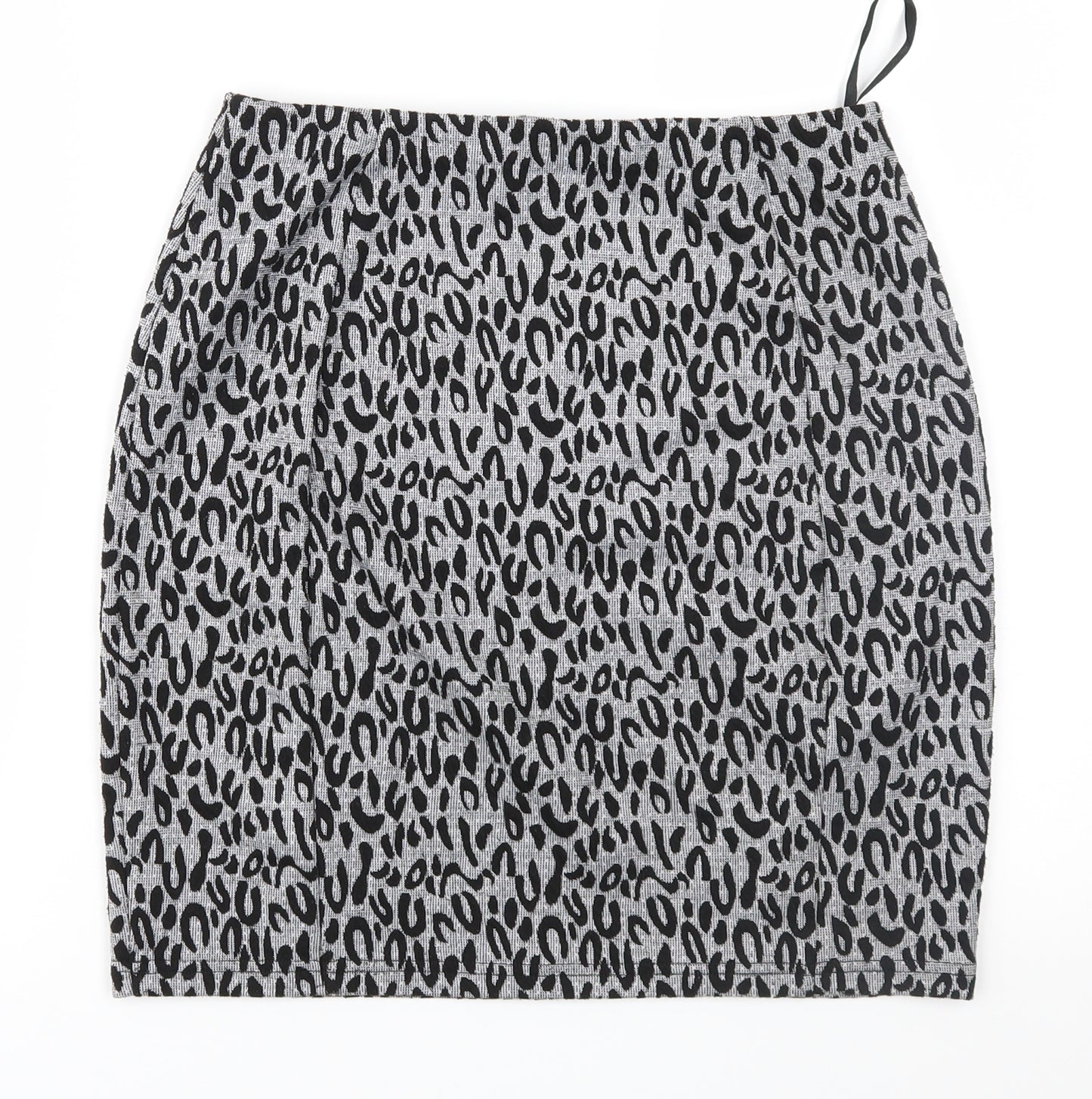 Papaya Womens Grey Animal Print  Straight & Pencil Skirt Size 10