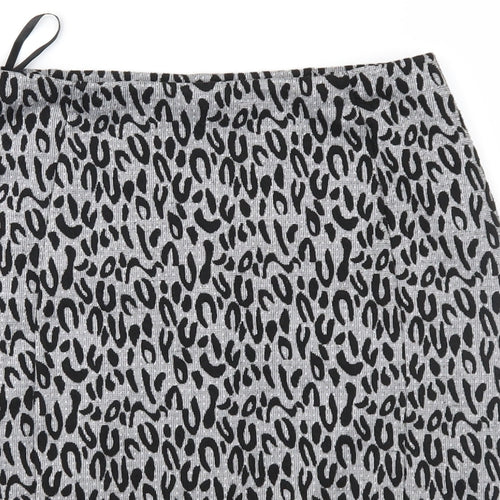 Papaya Womens Grey Animal Print  Straight & Pencil Skirt Size 10