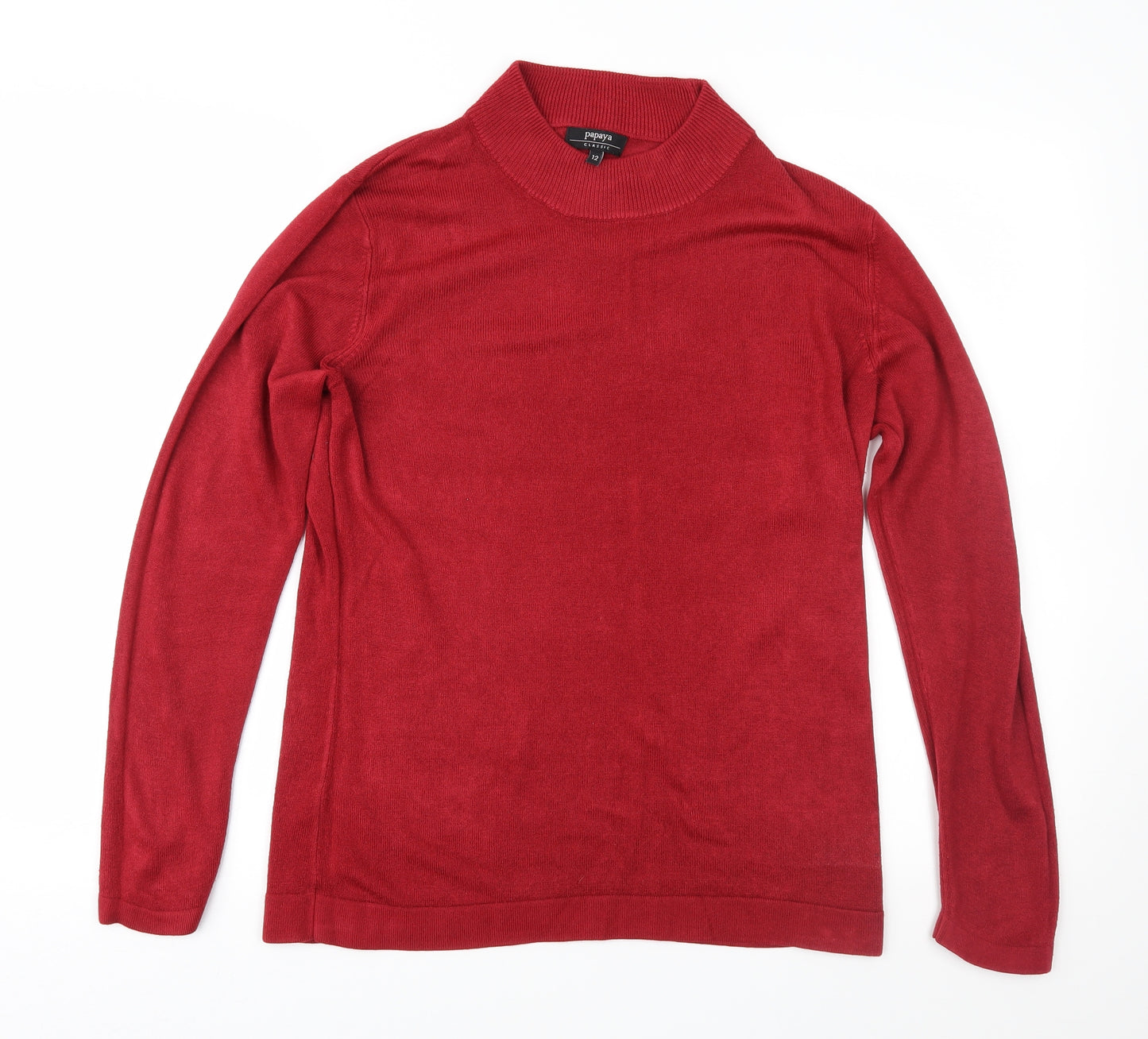 Papaya Womens Red  Knit Pullover Jumper Size 12