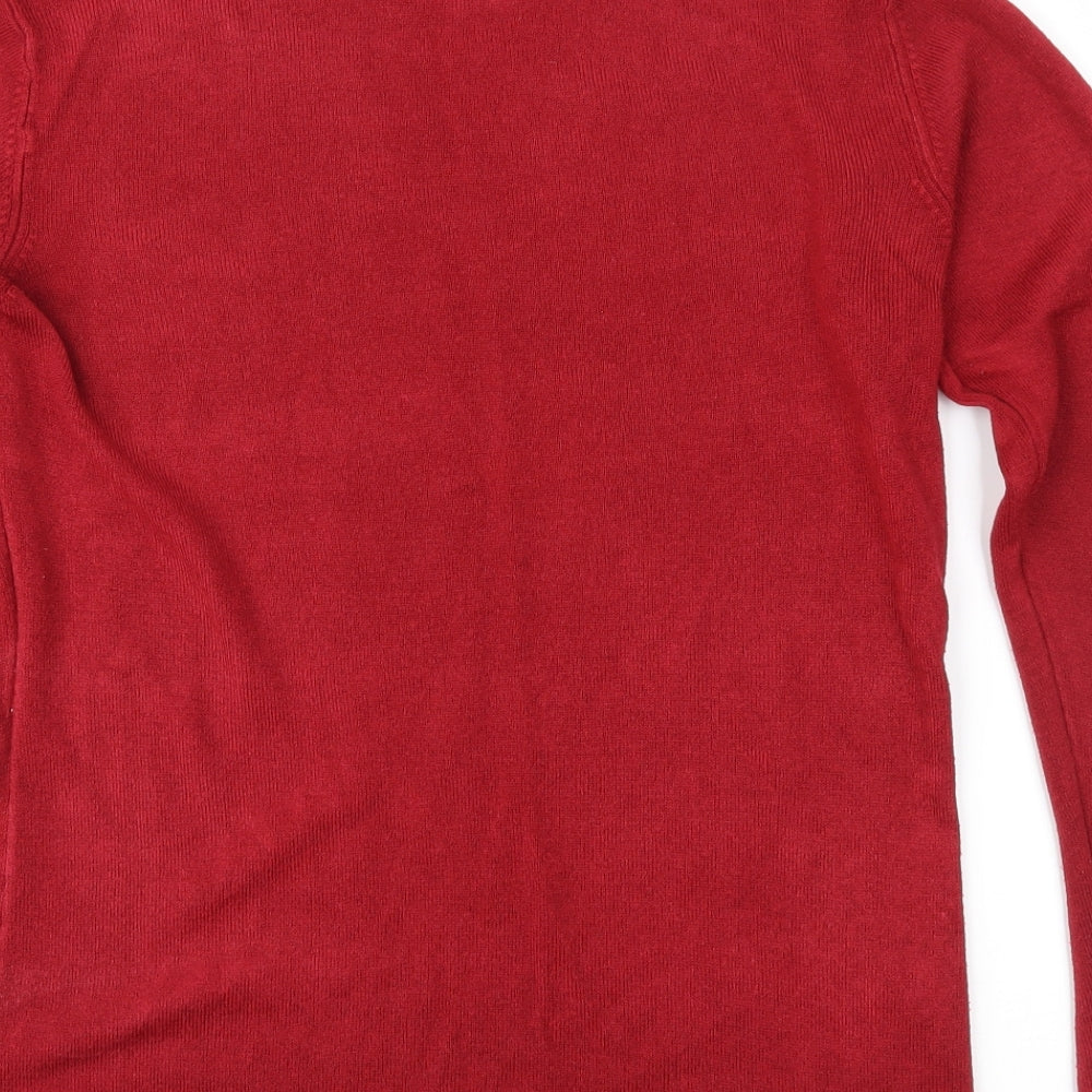 Papaya Womens Red  Knit Pullover Jumper Size 12
