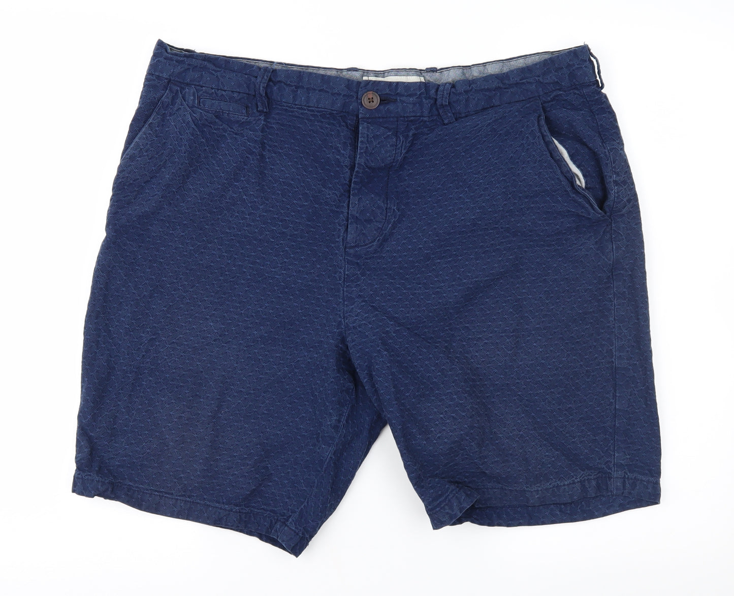 George Mens Black Geometric  Chino Shorts Size 40 in