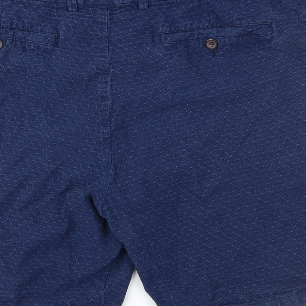 George Mens Black Geometric  Chino Shorts Size 40 in