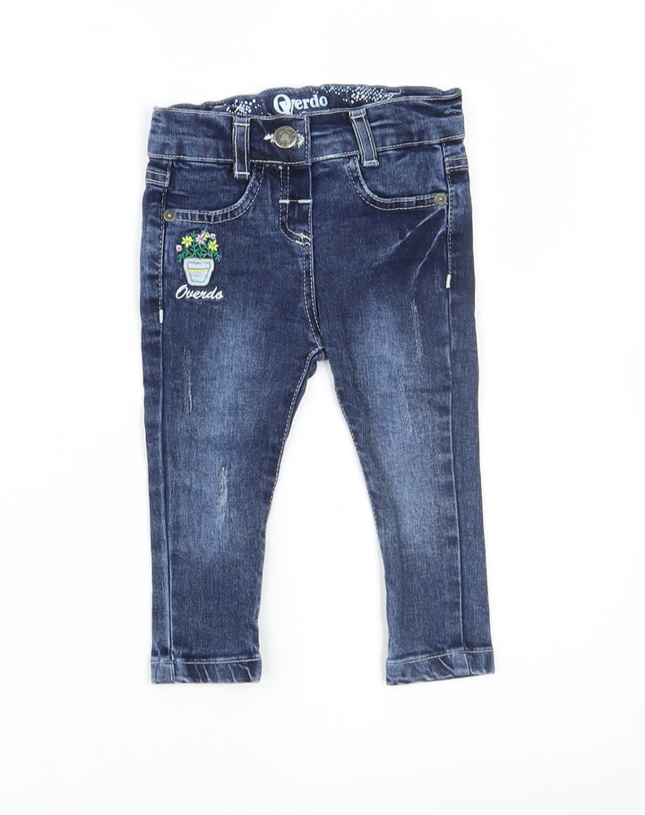 Verdo Girls Blue Denim Capri Jeans Size 9 Months