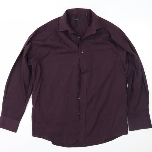 BHS Mens Purple    Button-Up Size 15.5