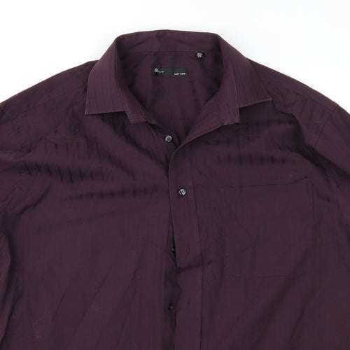 BHS Mens Purple    Button-Up Size 15.5