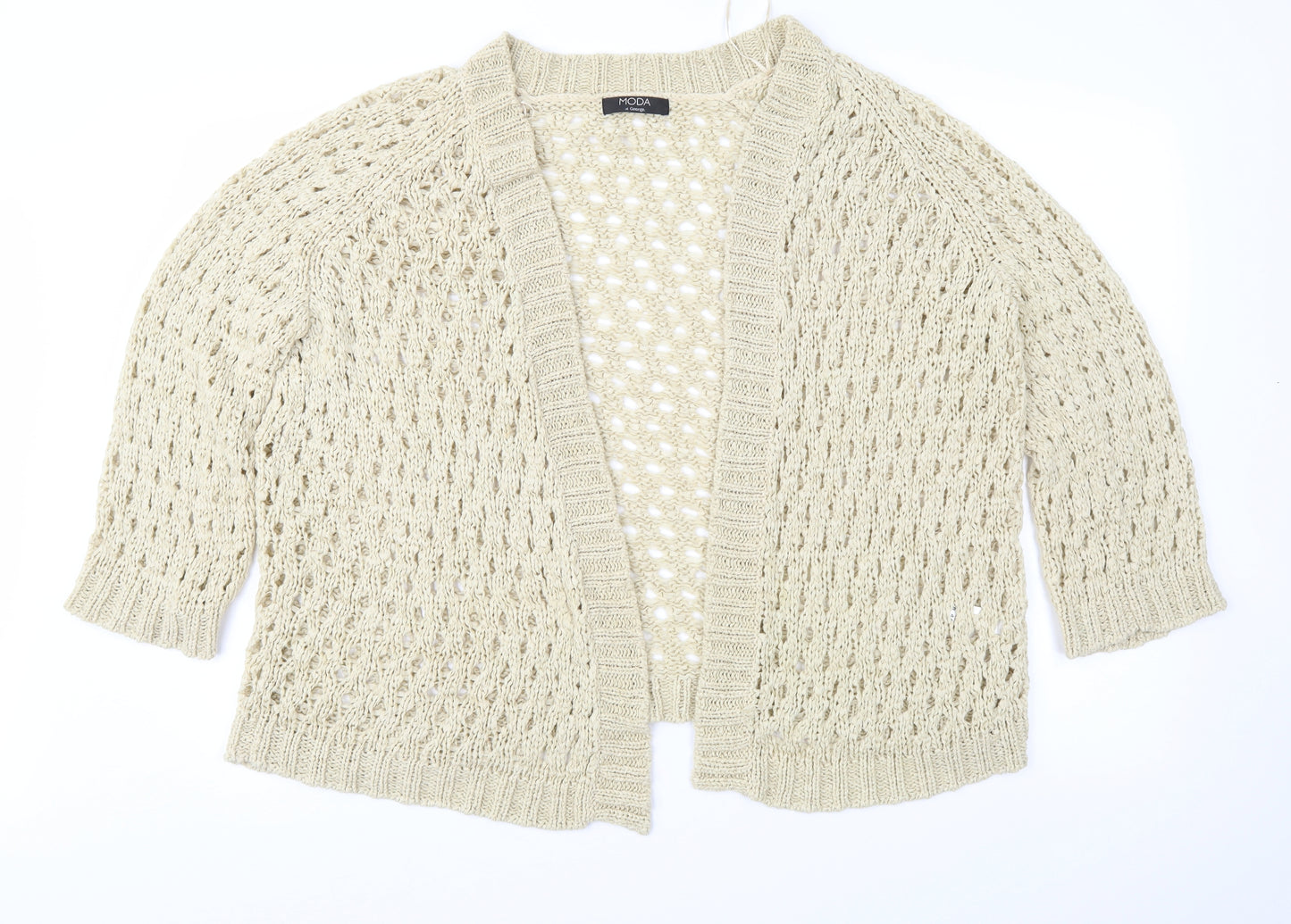 George Womens Beige  Knit Cardigan Jumper Size 18
