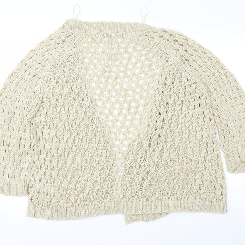George Womens Beige  Knit Cardigan Jumper Size 18
